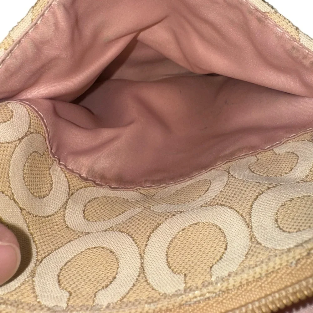 Coach “Julia” Crossbody Silver Metallic Monogram Purse Refurbished 8.5x7.5 - Picture 8 of 11